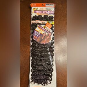 Pk of 3 Glance French Diva Wavy Hair - Brown